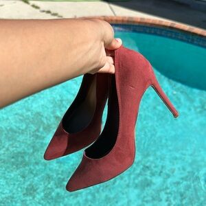 Faux Suede Heels